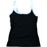 River Island Relaxed Black Tank Top Size S Women's Casual Cotton Blend