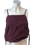 River Island S Purple Dark Tropics Women's Tank Top Adjustable Spaghetti Straps