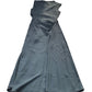River Island Long Evening Dress Size 10 Women's Elegant Pleated Polyester Blue