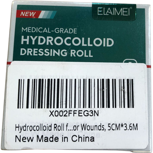 Elaimei Medical Grade Hydrocolloid Dressing Roll 5cm x 3.6m New First Aid