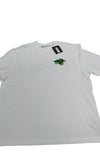 River Island Studios Men's White T-Shirt Size XL with Green Leaf Print Design