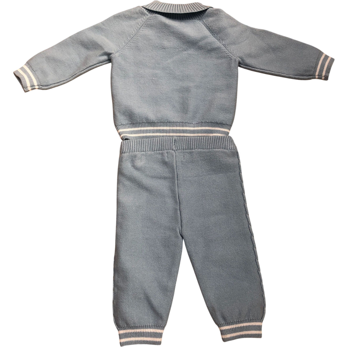 River Island Baby Set Sweater And Pants Outfit Size 0-3 Months Soft Knit Blue