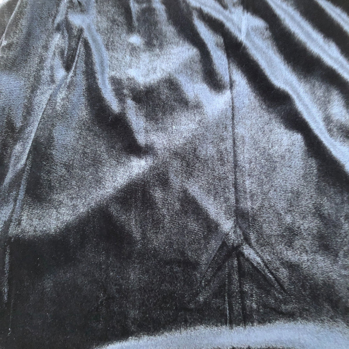 River Island Black Velvet Skirt Size 10 Women's Casual High Waisted