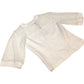 River Island White Sheer Panel Top UK XS Women's 3/4 Sleeve Casual Blouse