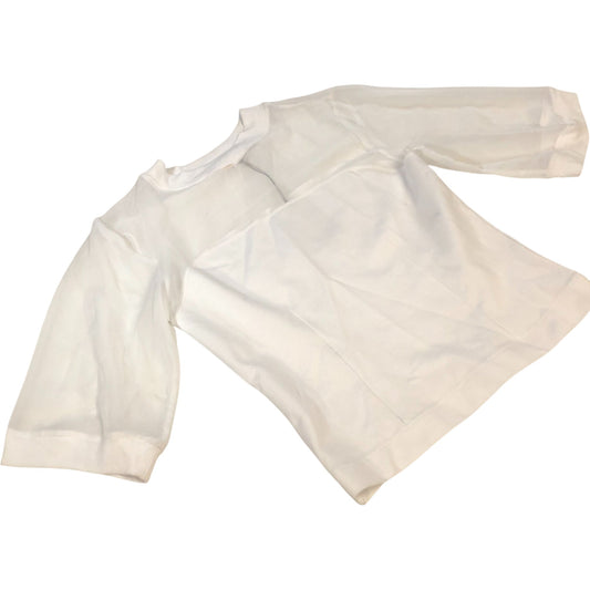 River Island White Sheer Panel Top UK XS Women's 3/4 Sleeve Casual Blouse