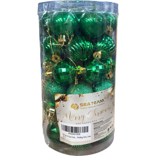 Green Christmas Ornaments Decoration Home Party Seasonal 41 Pack