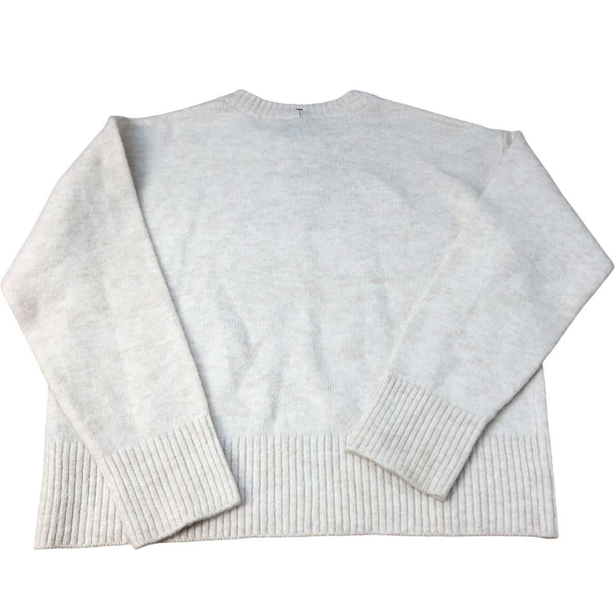 Santa Baby Women's Cropped Sweater Knit Pullover Size UK8 Cream Glitter