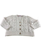 Cable Cardigan UK20 Women's Chunky Knit Cream V Neck Sweater