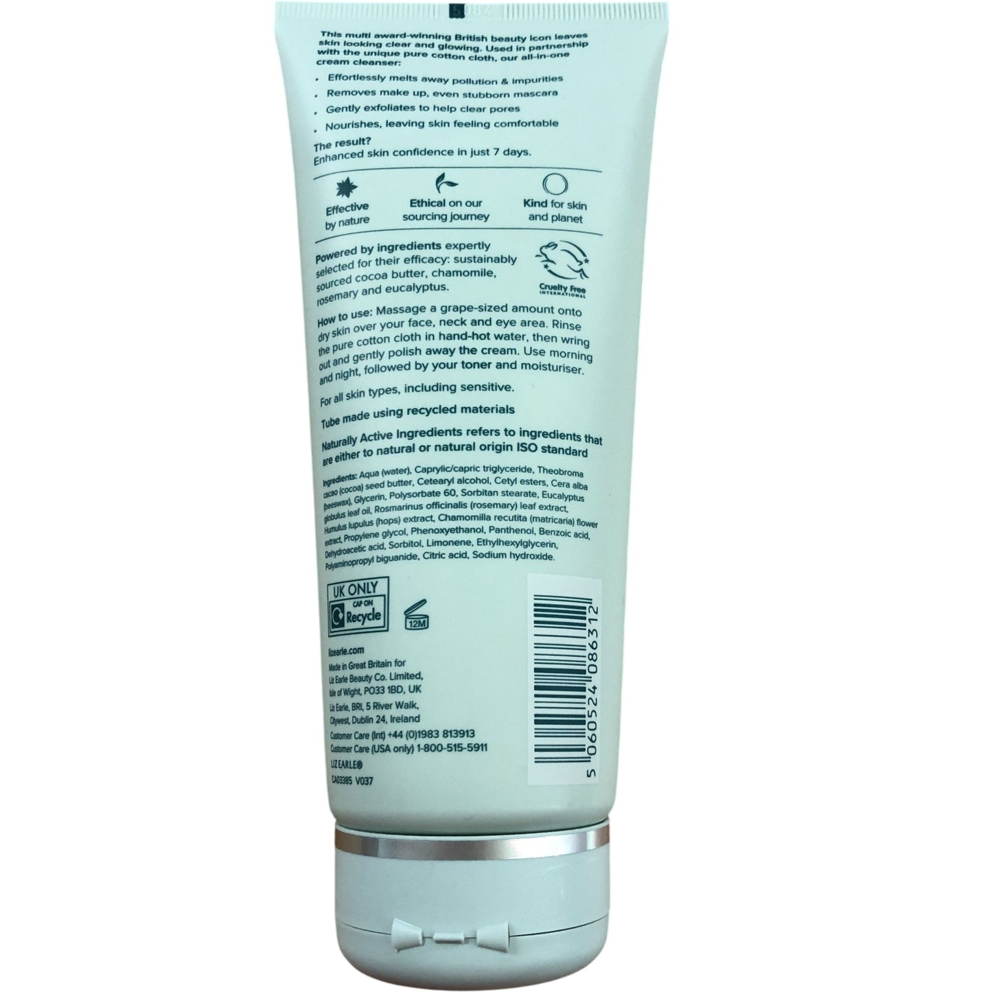 Liz Earle Cleanse & Polish Hot Cloth Cleanser 200ml Effective Ethical Kind