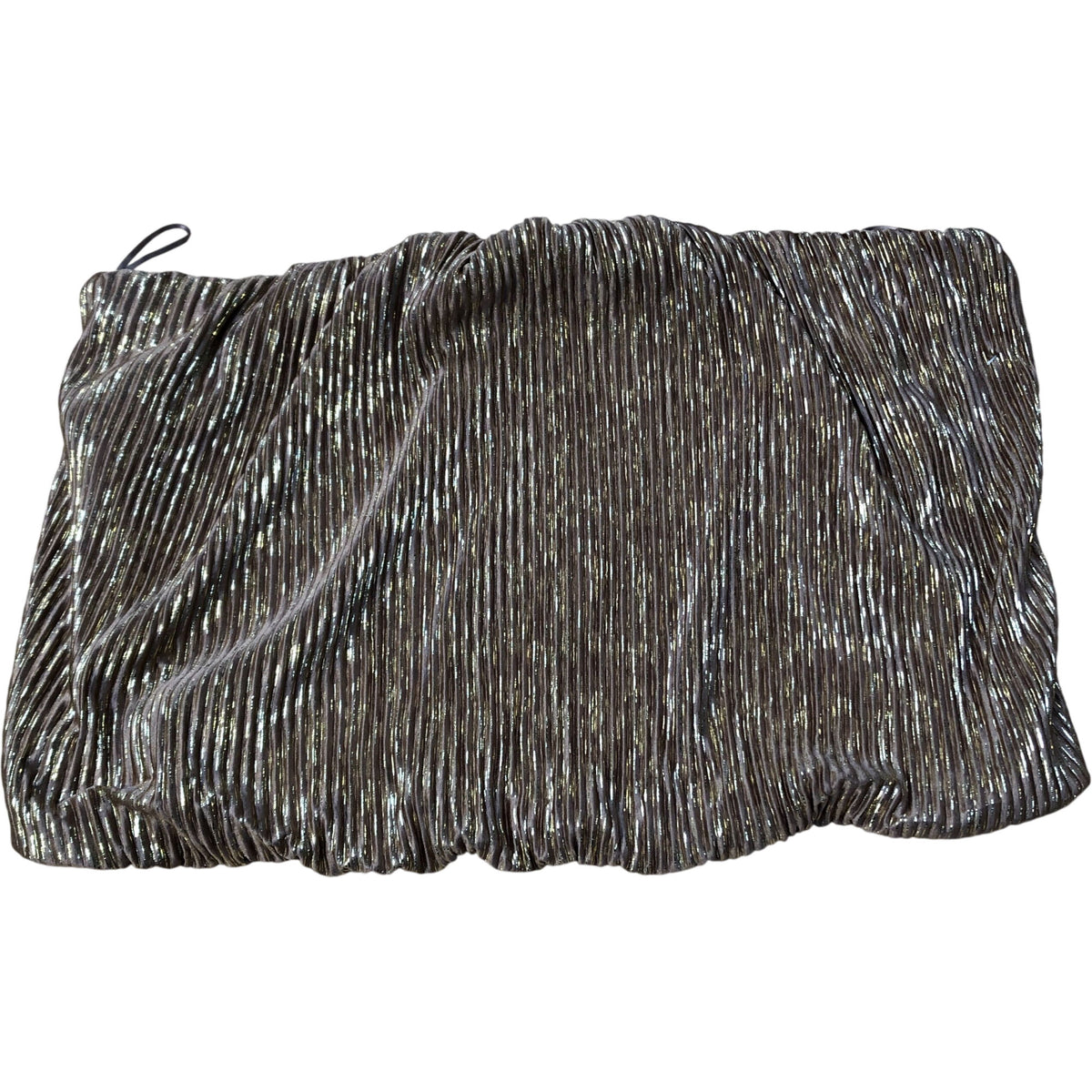Pleated Skirt UK16 Women's Shiny Metallic Bronze Polyester