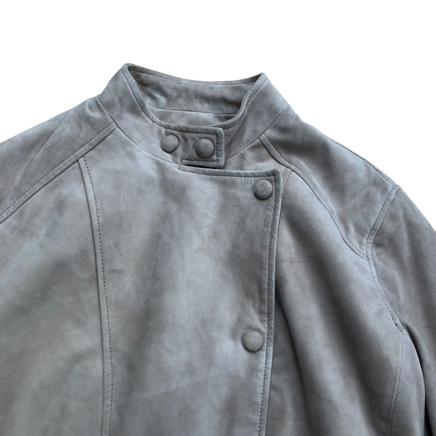Suede Cropped Pilot Bomber Jacket - Size XS
