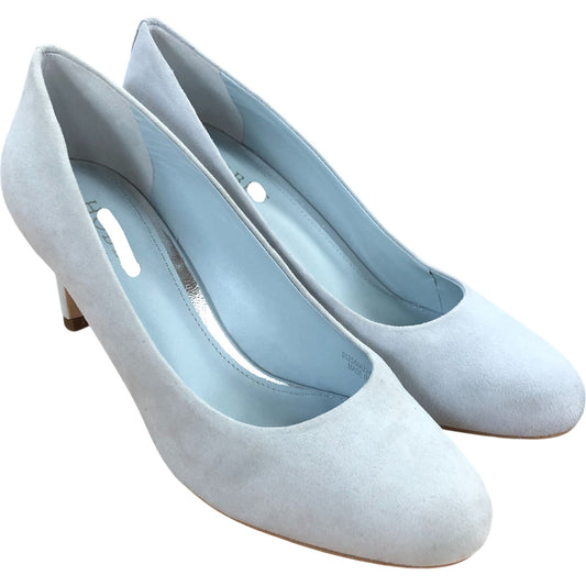 Lizzie Court Heels UK5 Women's Suede Mid Heel Pale Blue