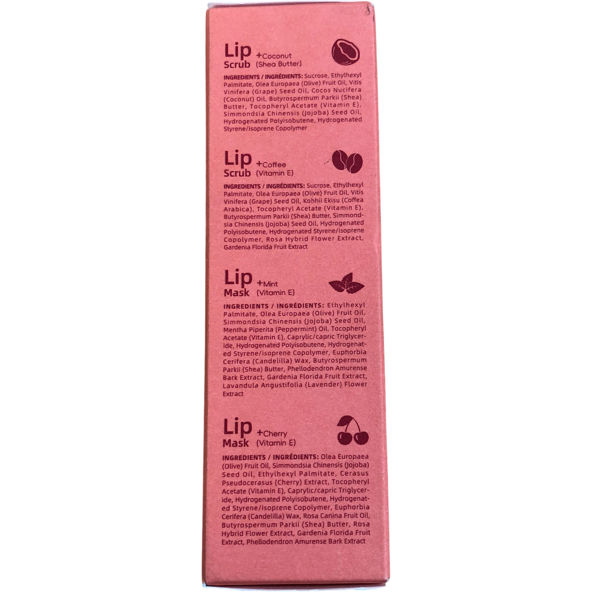 ANRCOLLECT Lip Scrub & Lip Mask Set 4 Pack