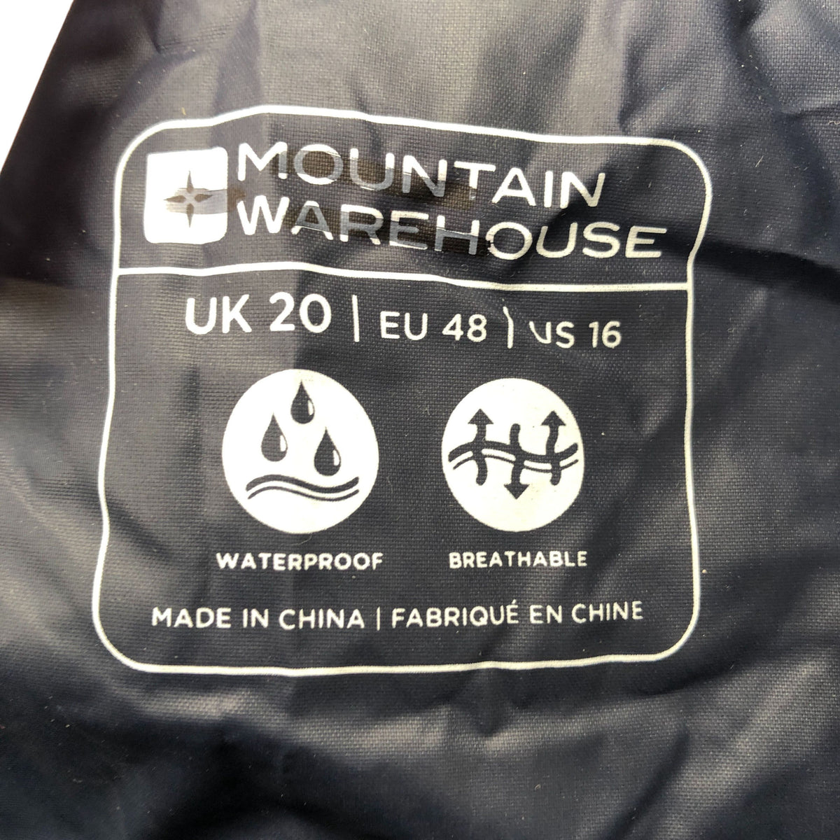 Mountain Warehouse Waterproof Jacket UK20 Women's Breathable Navy Outdoor Coat
