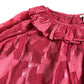 Girls Pink Floral Long Sleeve Dress Size 6 Yrs Ruffle Hem