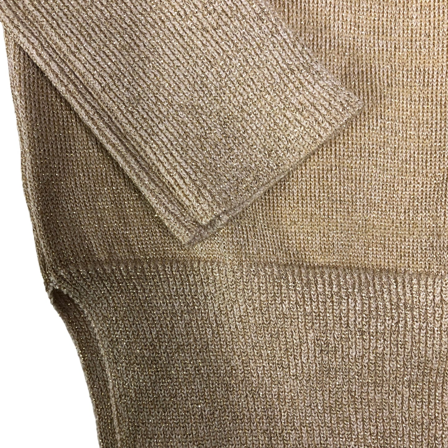 River Island Women's Size 8 Gold Sparkly Turtleneck Sweater