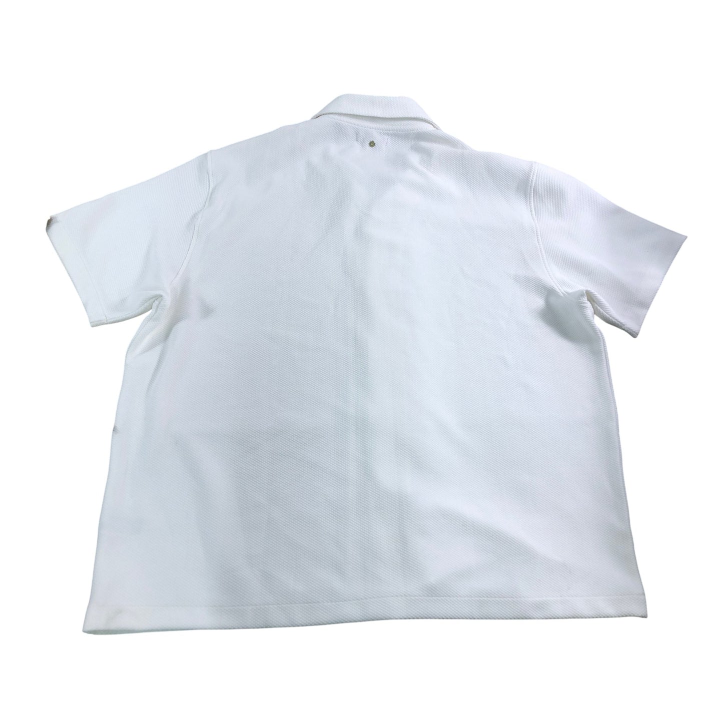 River Island Men's White Casual Short Sleeve Polo Shirt Size XXL Textured