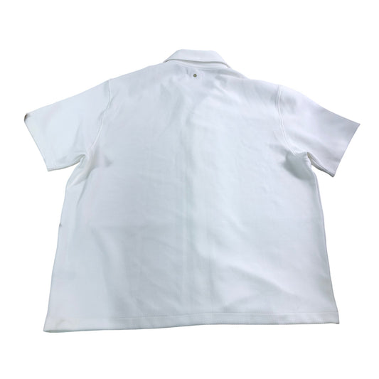 River Island Men's White Casual Short Sleeve Polo Shirt Size XXL Textured