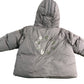 AllSaints Girls Puffer Jacket Kids Size 18-24 Months Grey Hooded Outerwear
