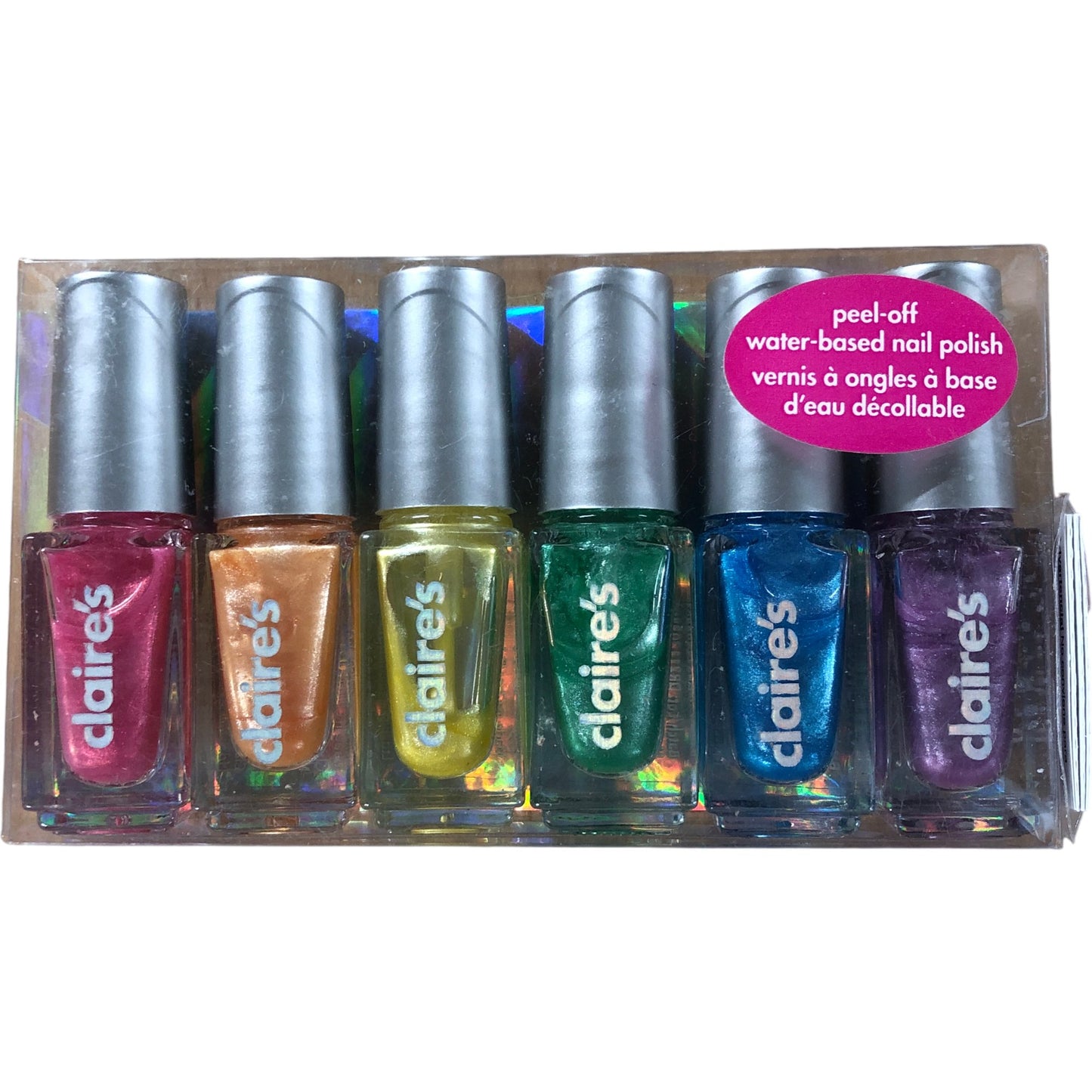 Claire's Peel Off Water Based Nail Polish Set Multi Colour 18 Pack Variety