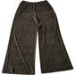 Women's Trousers Bronze Striped Stretchy Fabric Casual Wear 12 Regular