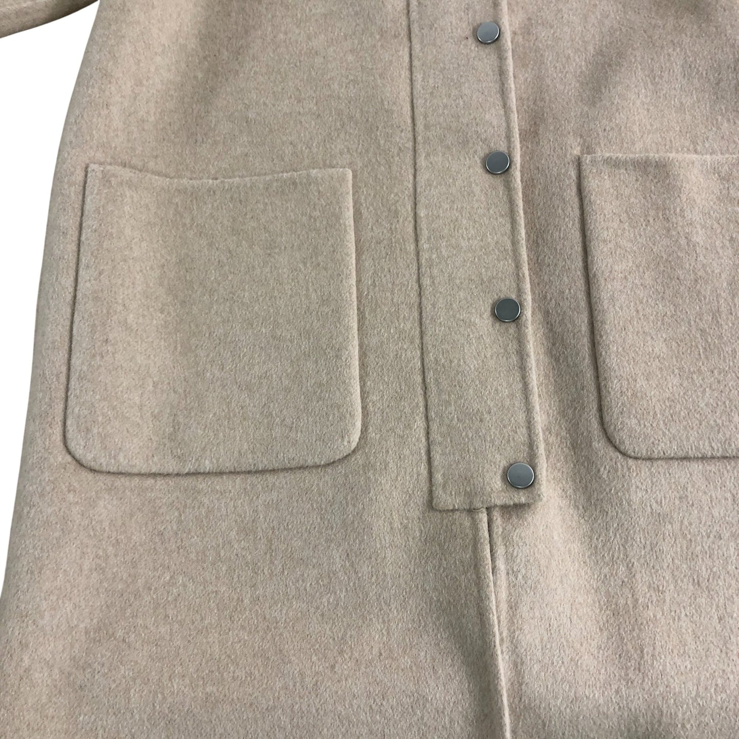 Branded Neutral Wool Blend Coat Size 12