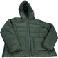 Barbour Puffer Jacket Green Women's Hooded Size 16 Quilted Outerwear