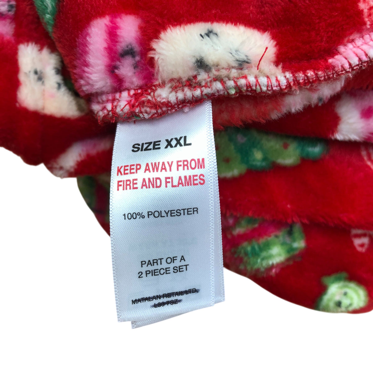 Festive Pyjama Set XXL Women's Red Christmas Patterned Sleepwear
