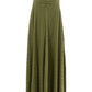 Maxi Dress Women's Olive Green Sleeveless Long Dress