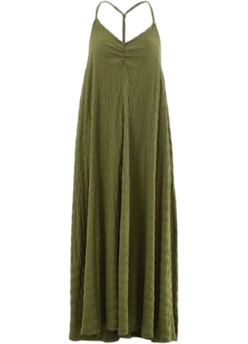 Maxi Dress Women's Olive Green Sleeveless Long Dress