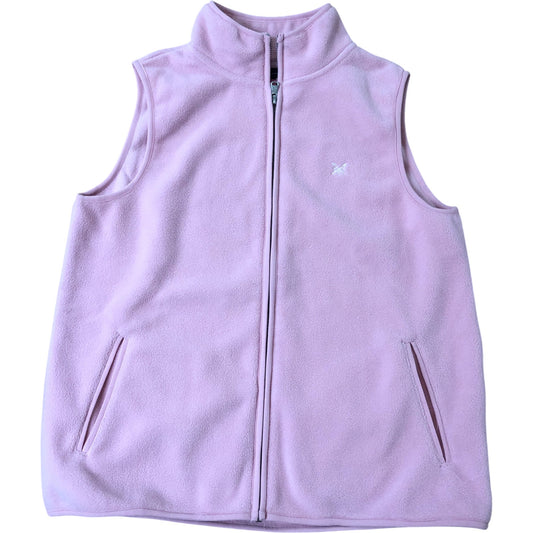 Crew Clothing Pink Fleece Gilet Women's Zip Up Sleeveless Vest Jacket Size 8