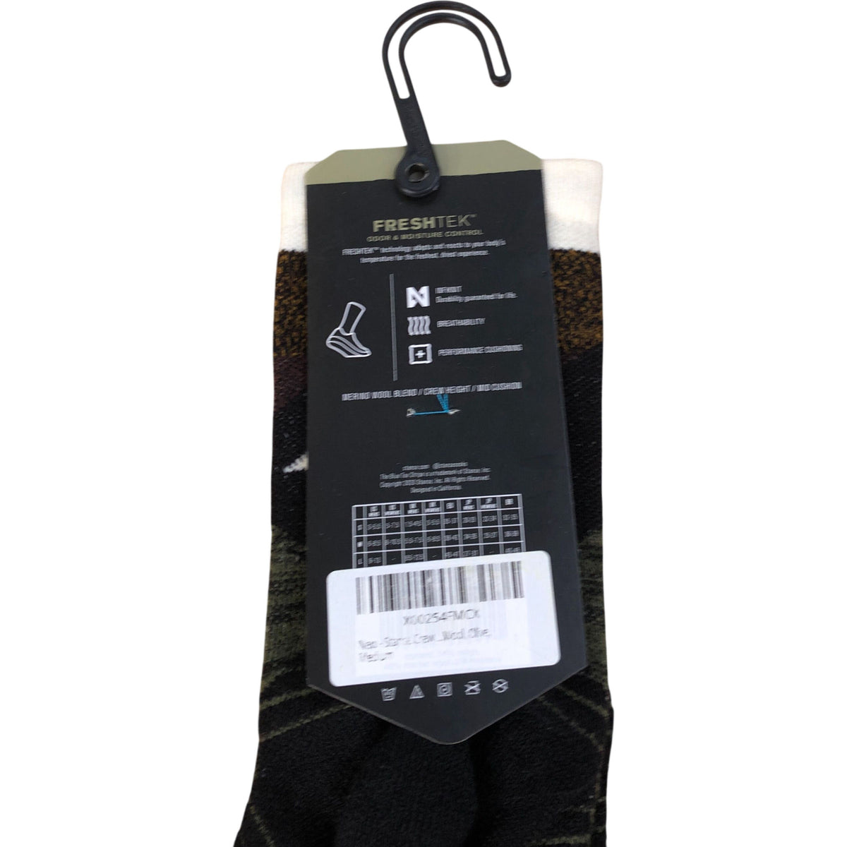 Stance Performance Crew Socks M Unisex Merino Wool Olive Green M5.5-7.5 W6-8.5