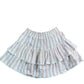 River Island Striped Tiered Skirt UK11-12 Girls Cotton Multi-Coloured Summer