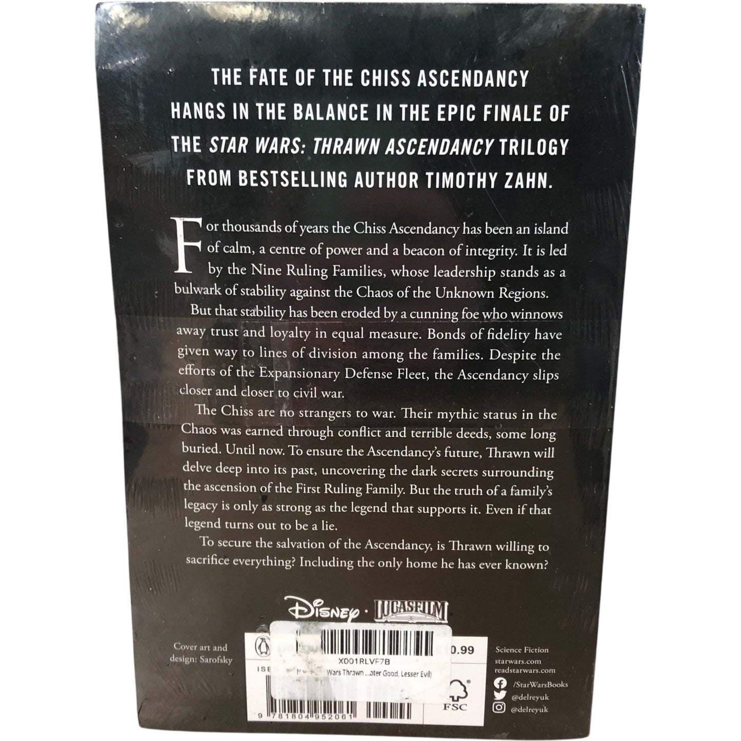 Star Wars Thrawn Ascendancy Book Collection 1 3 Timothy Zahn New Sealed