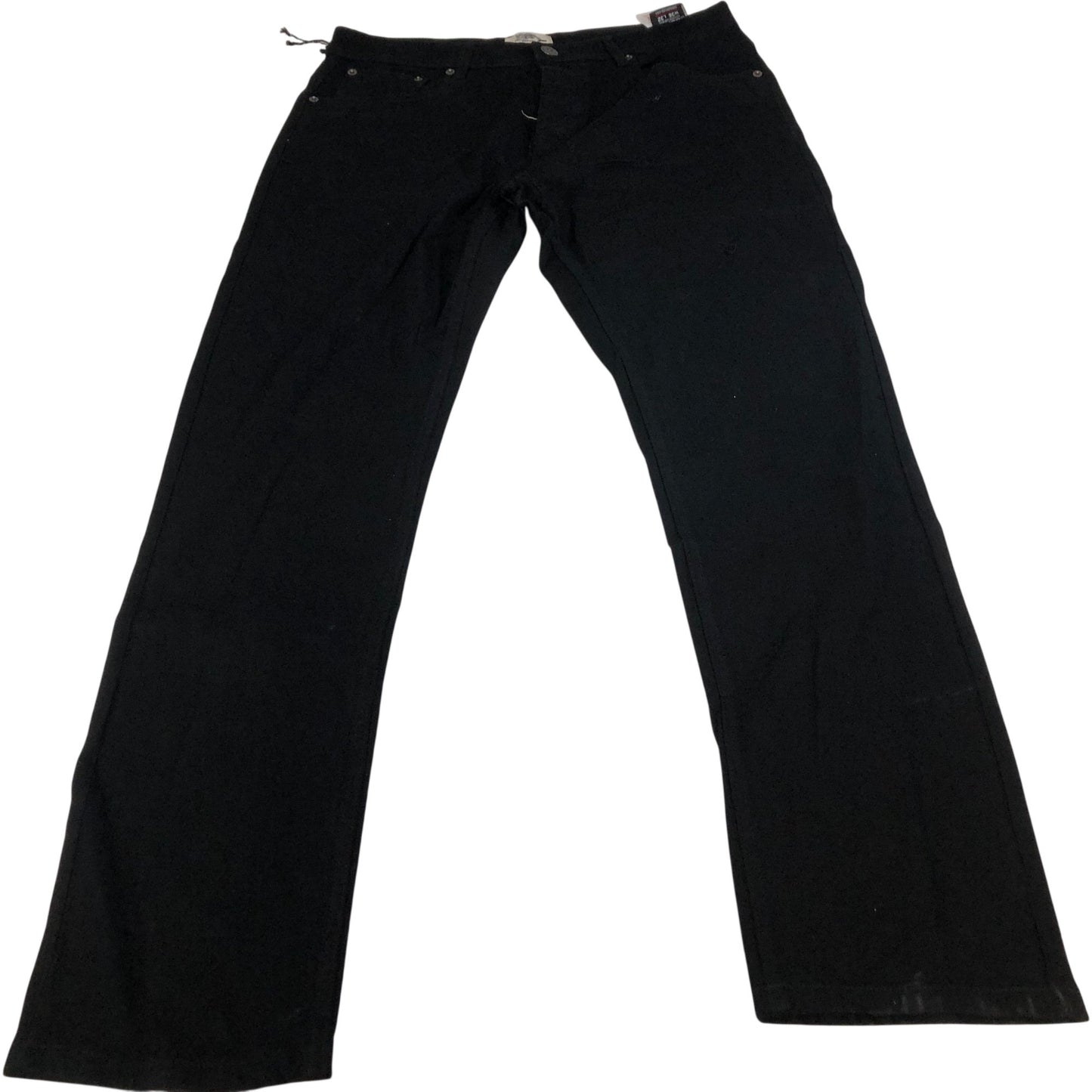 Kangaroo Poo W36 L32 Men's Black Stretch Slim Fit Trousers Cotton Elastane