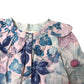 Girls Floral Print Blouse Size 7 Years Pink Blue Cotton