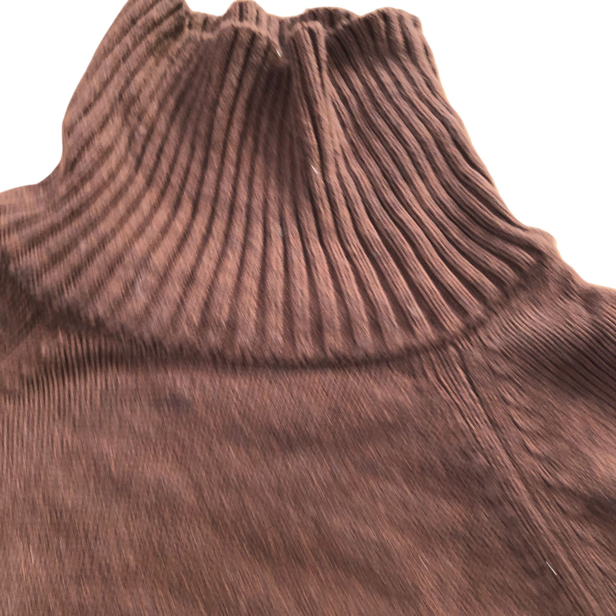 Brown Short Sleeve Turtle Neck Sweater Dress Women's Lace Trim Size M