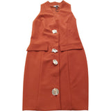 River Island Sleeveless Dress UK S Women's Orange Elegant