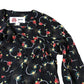Bus Stop Dress Size 12 Women's Floral Print Long Sleeve Black Viscose