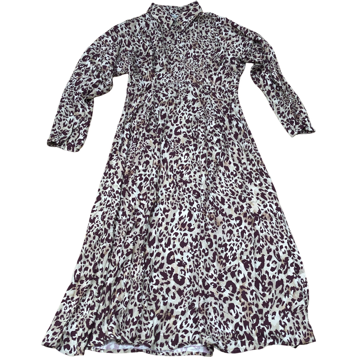 Baukjen Leanne Printed Midi Dress Plum Leopard