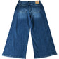 Boden Women's Wide Leg Jeans Size 12 New Blue High Rise Denim Trousers