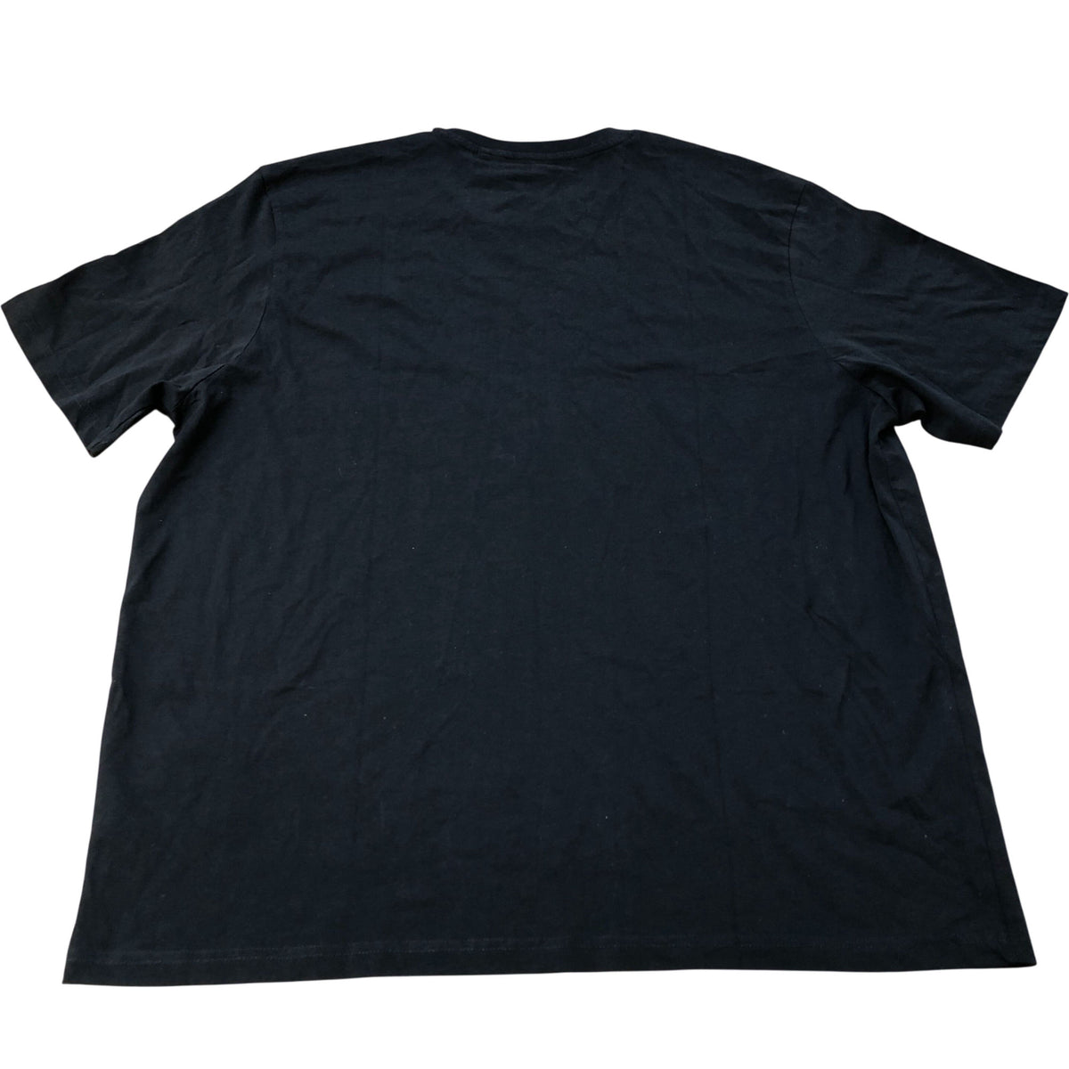 Men's Classic T-Shirt Regular Fit Black Cotton Short Sleeve 2XL