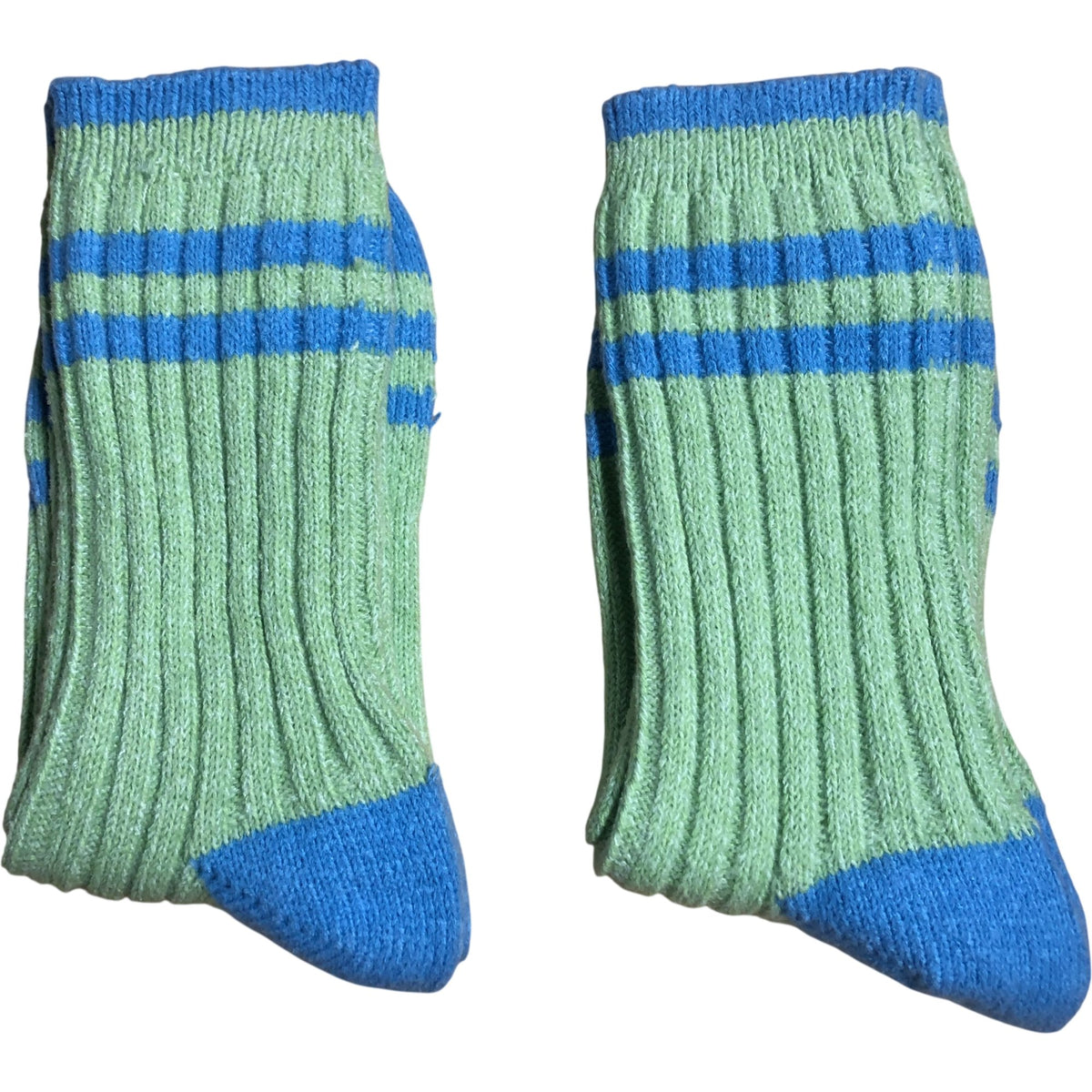 Green and Blue Sporty Supersoft Socks One Size - Two Pack