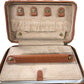 VEE&CO Travel Jewellery Box Organiser Gift For Women Girls Brown Quilted