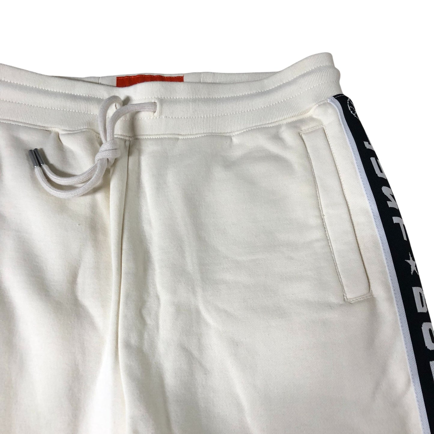 Just Don All City Sweatpants Men's Cream Comfortable Trousers Size M Ankle Zips