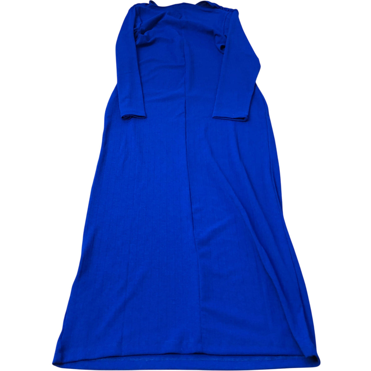 River Island Long Sleeve Dress Women's Royal Blue Polyester Blend Casual