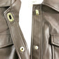 River Island Brown Faux Leather Shirt Jacket UK12 Women's