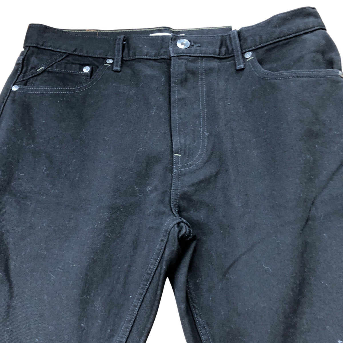 Harwood Slim Jean UK34 Mens Pure Black Stretch Cotton
