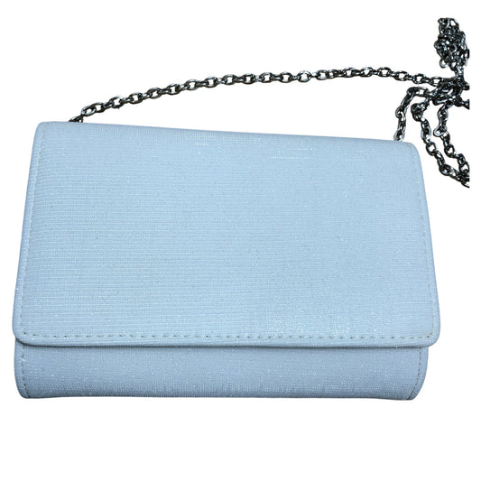 Rainbow Club White Evening Clutch Purse Bag Chain Strap Formal Occasion