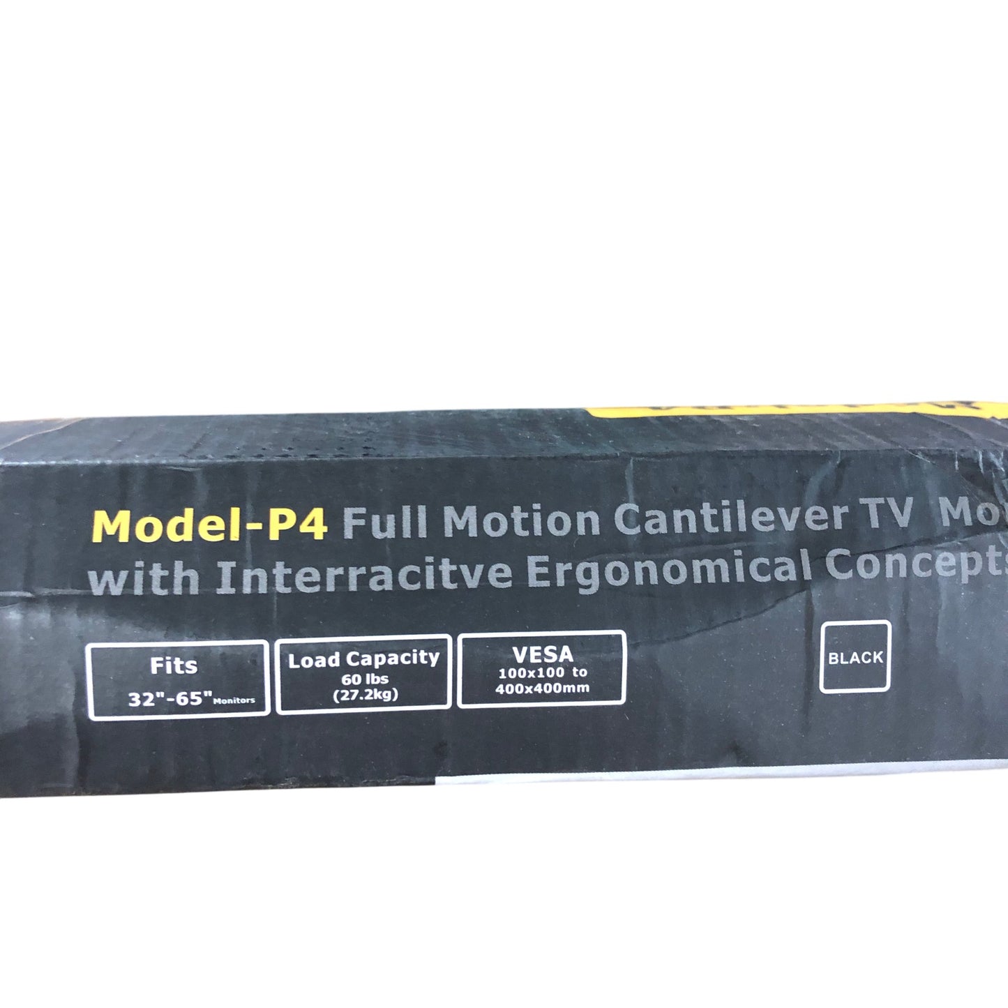 Model P4 Full Motion Cantilever TV Mount 32 to 65 Inch Adjustable Black
